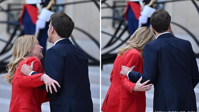 Protokol Rafta Kaldı! Macron ve Meloni’nin Olay Yaratan Samimi Kucaklaşması!