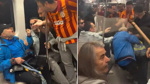 Şampiyonluk Coşkusu Yerini Kavgaya Bıraktı! Metroda O Anlar Kamerada
