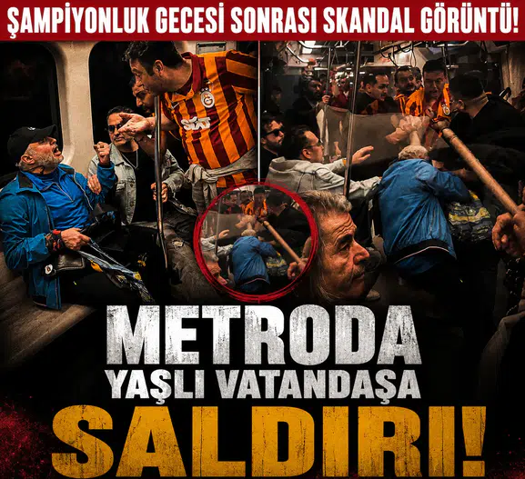 Şampiyonluk Coşkusu Yerini Kavgaya Bıraktı! Metroda O Anlar Kamerada