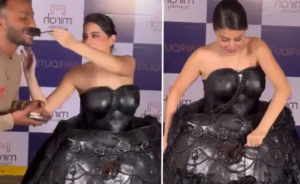 Bollywood’da Olay Yaratan Görüntü! 'Yenilebilir' Elbise!