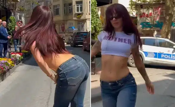 Yabancıların Akımı İstanbul'da! Sokak Ortasında Dans Etti