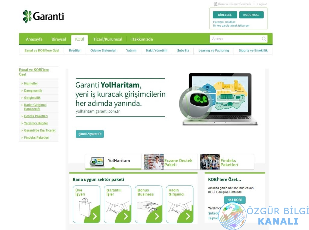 Garanti Bankası KOBİ’lere Özel Kredi