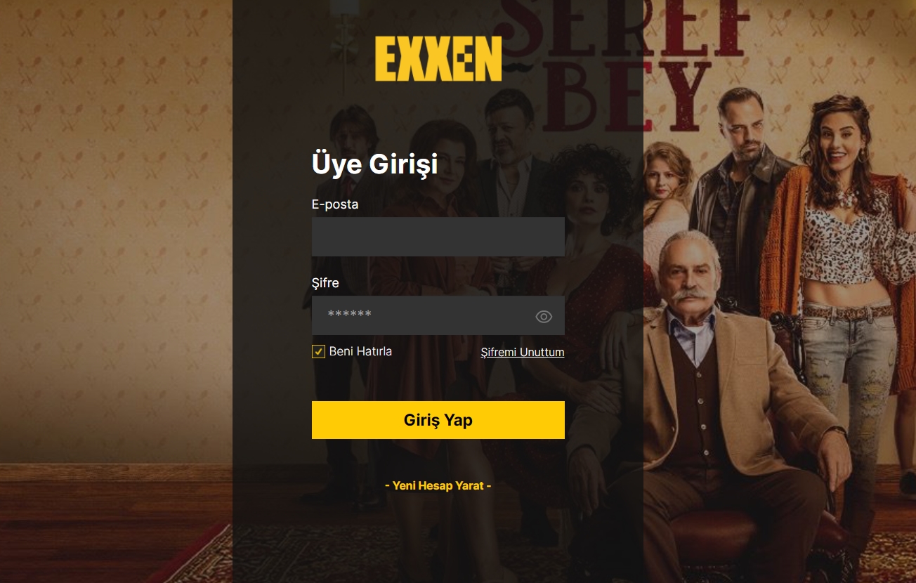 exxen com üye girişi