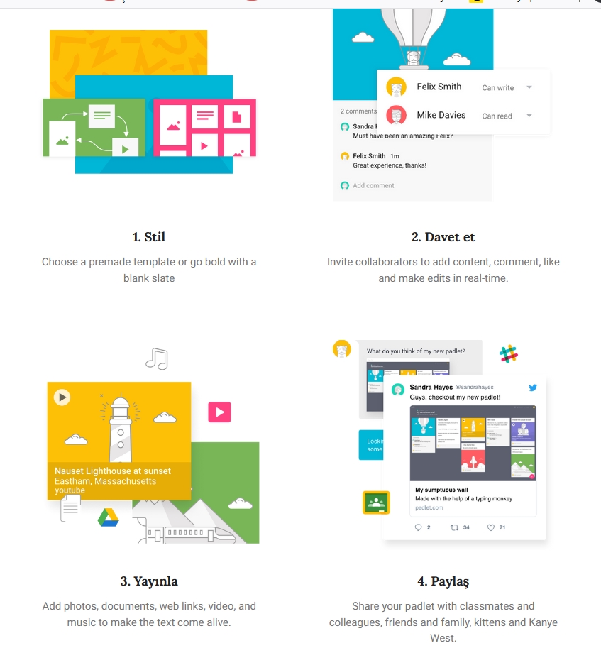 padlet kullanım