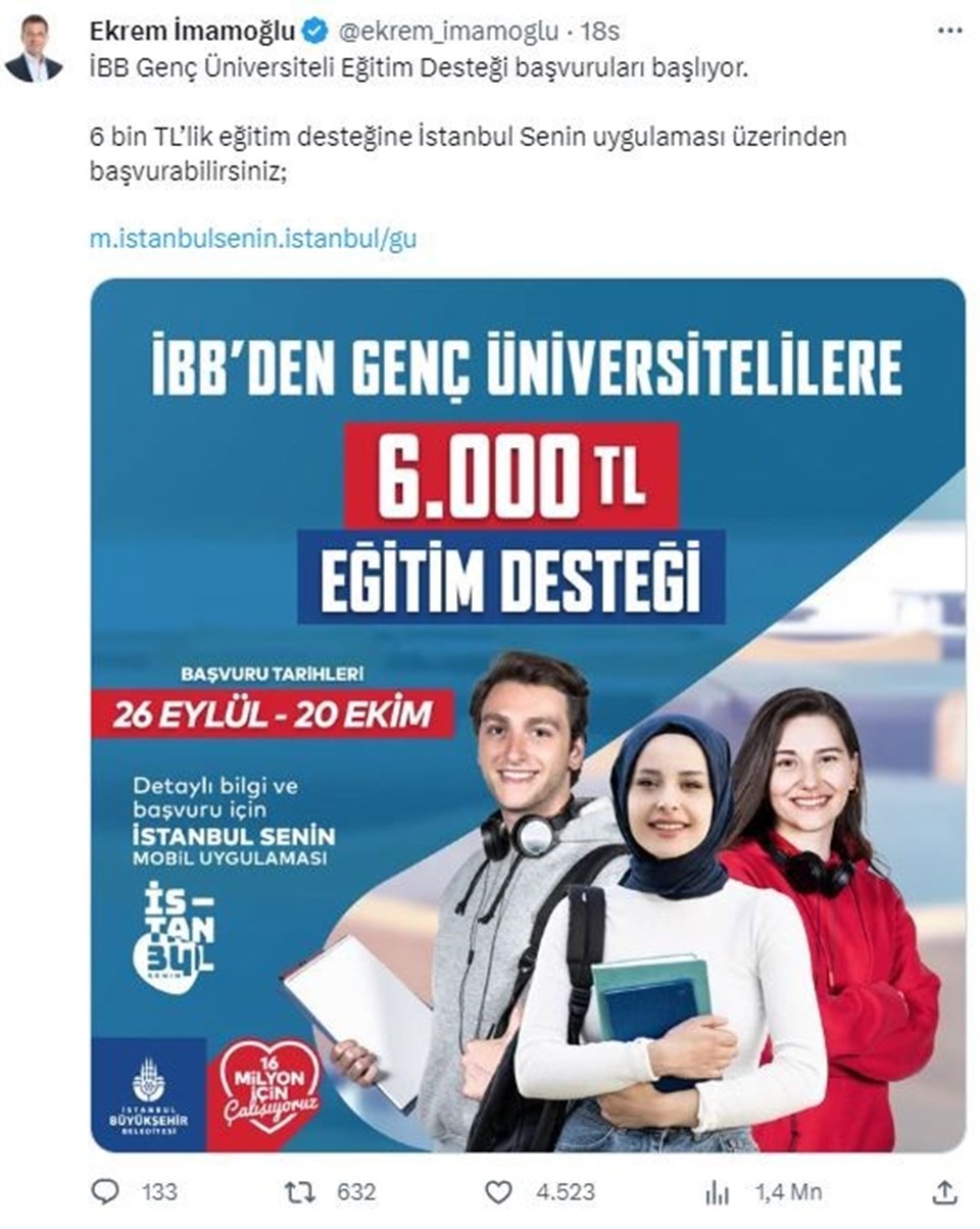 ibb burs başvurusu ne zaman