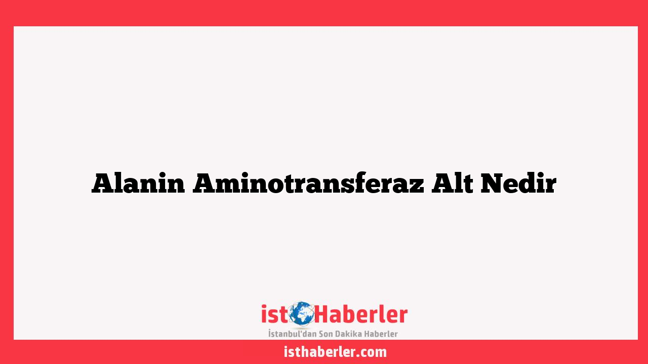 Alanin Aminotransferaz Alt Nedir