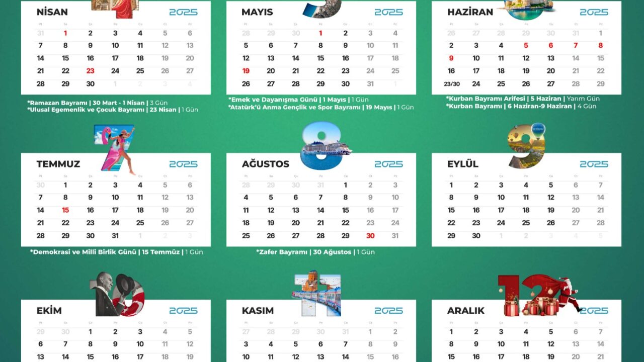 2025 Resmi Tatiller ve Resmi Tatil Günleri