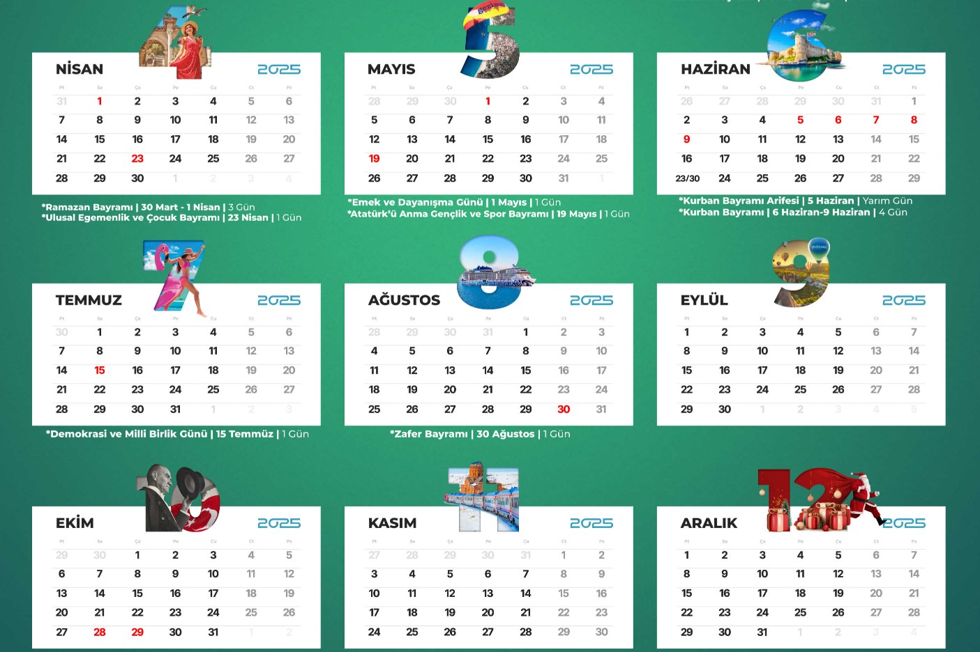 2025 Resmi Tatiller ve Resmi Tatil Günleri Listesi