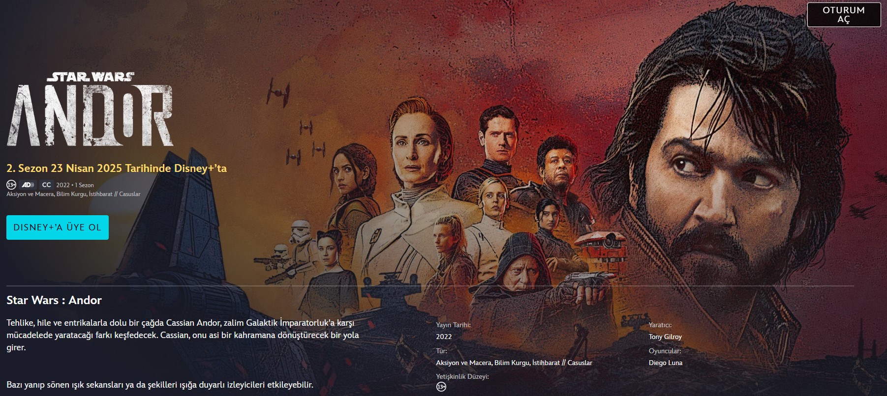Star Wars Andor 2. Sezon Türkiye’de Disney+’ta! Ne Zaman Yayınlanıyor