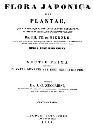 Joseph Gerhard Zuccarini (1797–1848), Alman botanikçi