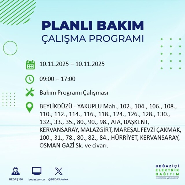 Planlı Bakım çalışması programı
