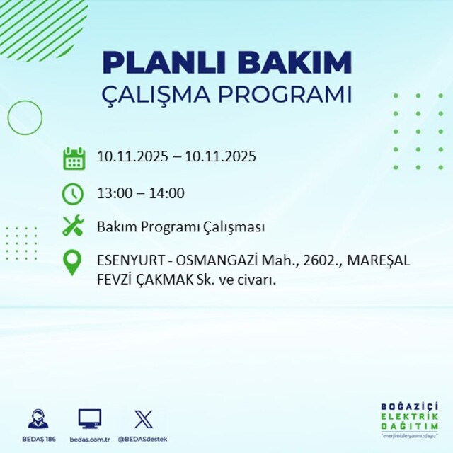 Planlı Bakım çalışması programı
