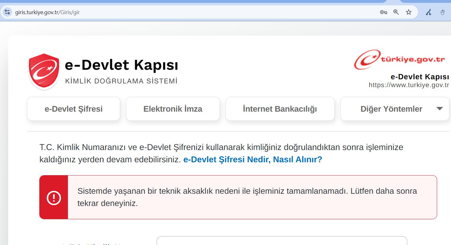 E-Devlet’e Neden Giremiyorum? E-Devlet çöktü mü, e-Devlet neden açılmıyor, Erişim Sorunları ve Hatalar İçin Kapsamlı Rehber