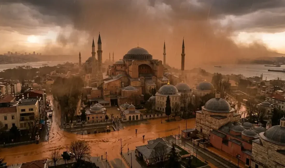 İstanbul, Afrika üzerinden taşınan Sahra kaynaklı çöl tozunun etkisi altına